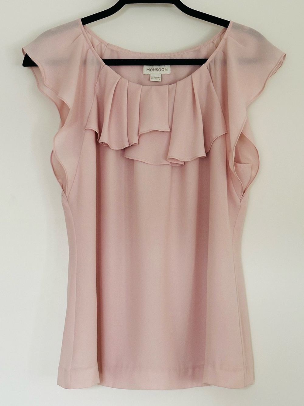 Monsoon Chiffon Blouse with Ruffles (Size 8)